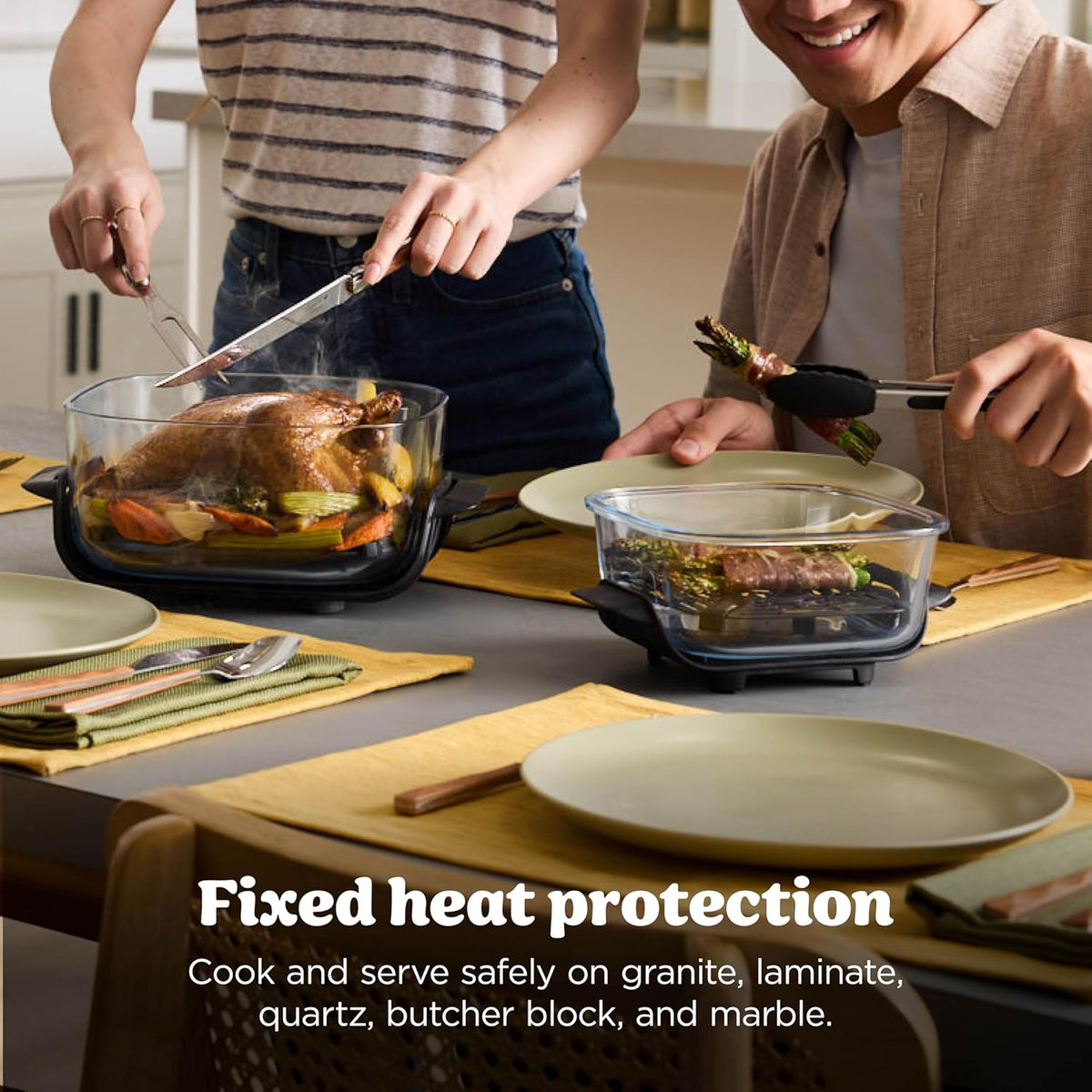 Ninja Crispi Glass Air Fryer, 4-in-1, Grey, FN101GY | Max crisp, bake, air fry, recrisp, 450F max, 4 Qt and 6 Cup containers, PFAS-free glass
